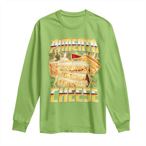 Pimento Cheese Long Sleeve Shirt Funny Cheesemonger Cheese Lovers Bootleg Art TS11 Lime Print Your Wear
