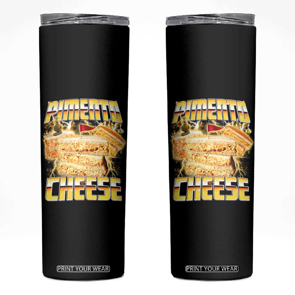 Pimento Cheese Skinny Tumbler Funny Cheesemonger Cheese Lovers Bootleg Art TS11 Black Print Your Wear