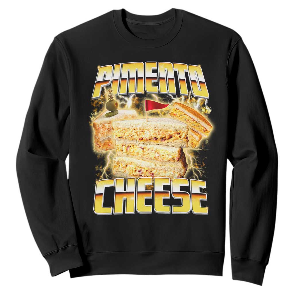 Pimento Cheese Sweatshirt Funny Cheesemonger Cheese Lovers Bootleg Art TS11 Black Print Your Wear
