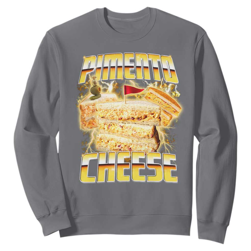 Pimento Cheese Sweatshirt Funny Cheesemonger Cheese Lovers Bootleg Art TS11 Charcoal Print Your Wear