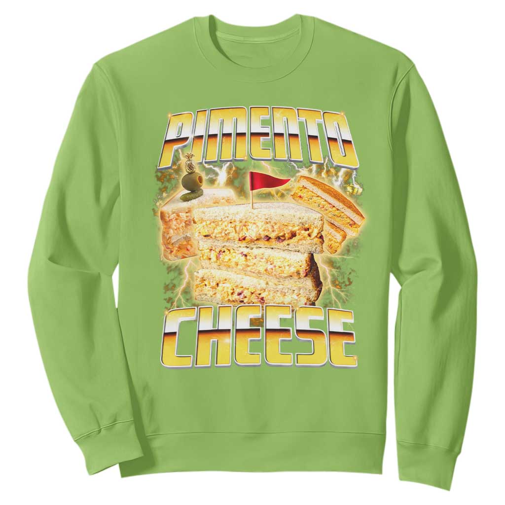 Pimento Cheese Sweatshirt Funny Cheesemonger Cheese Lovers Bootleg Art TS11 Lime Print Your Wear