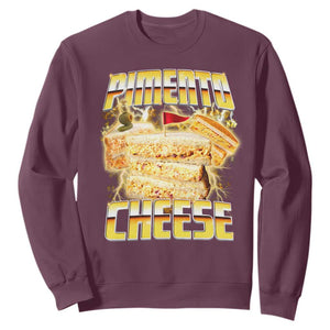 Pimento Cheese Sweatshirt Funny Cheesemonger Cheese Lovers Bootleg Art TS11 Maroon Print Your Wear