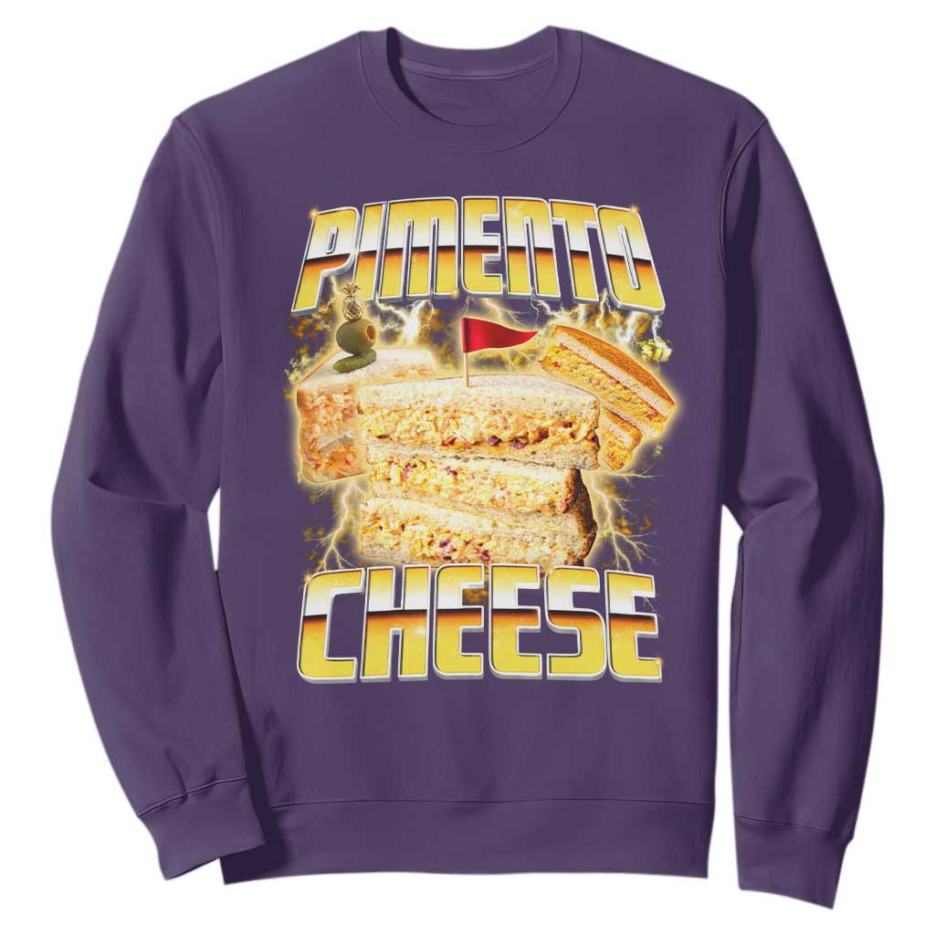 Pimento Cheese Sweatshirt Funny Cheesemonger Cheese Lovers Bootleg Art TS11 Purple Print Your Wear