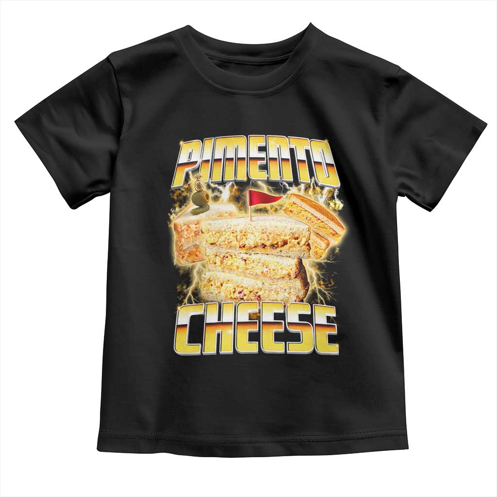 Pimento Cheese Toddler T Shirt Funny Cheesemonger Cheese Lovers Bootleg Art TS11 Black Print Your Wear