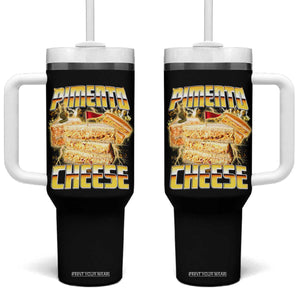 Pimento Cheese Tumbler With Handle Funny Cheesemonger Cheese Lovers Bootleg Art TS11 One Size: 40 oz Black Print Your Wear