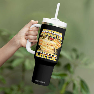 Pimento Cheese Tumbler With Handle Funny Cheesemonger Cheese Lovers Bootleg Art TS11 Print Your Wear