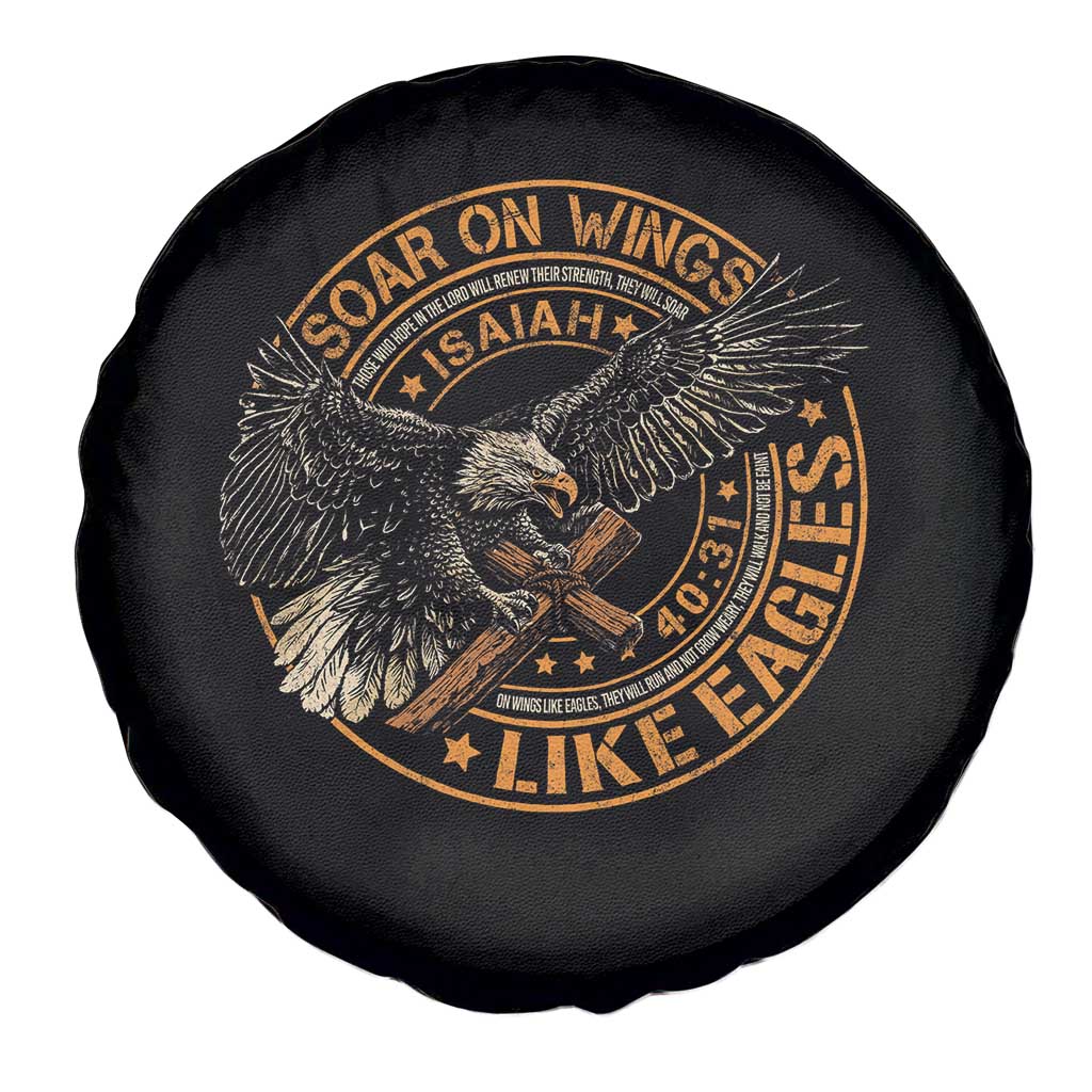 Soar On Wings Like Eagles Christian Spare Tire Cover Isaiah 40 31 Bible Verse TS11 Print Your Wear