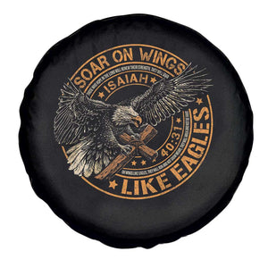 Soar On Wings Like Eagles Christian Spare Tire Cover Isaiah 40 31 Bible Verse TS11 Print Your Wear