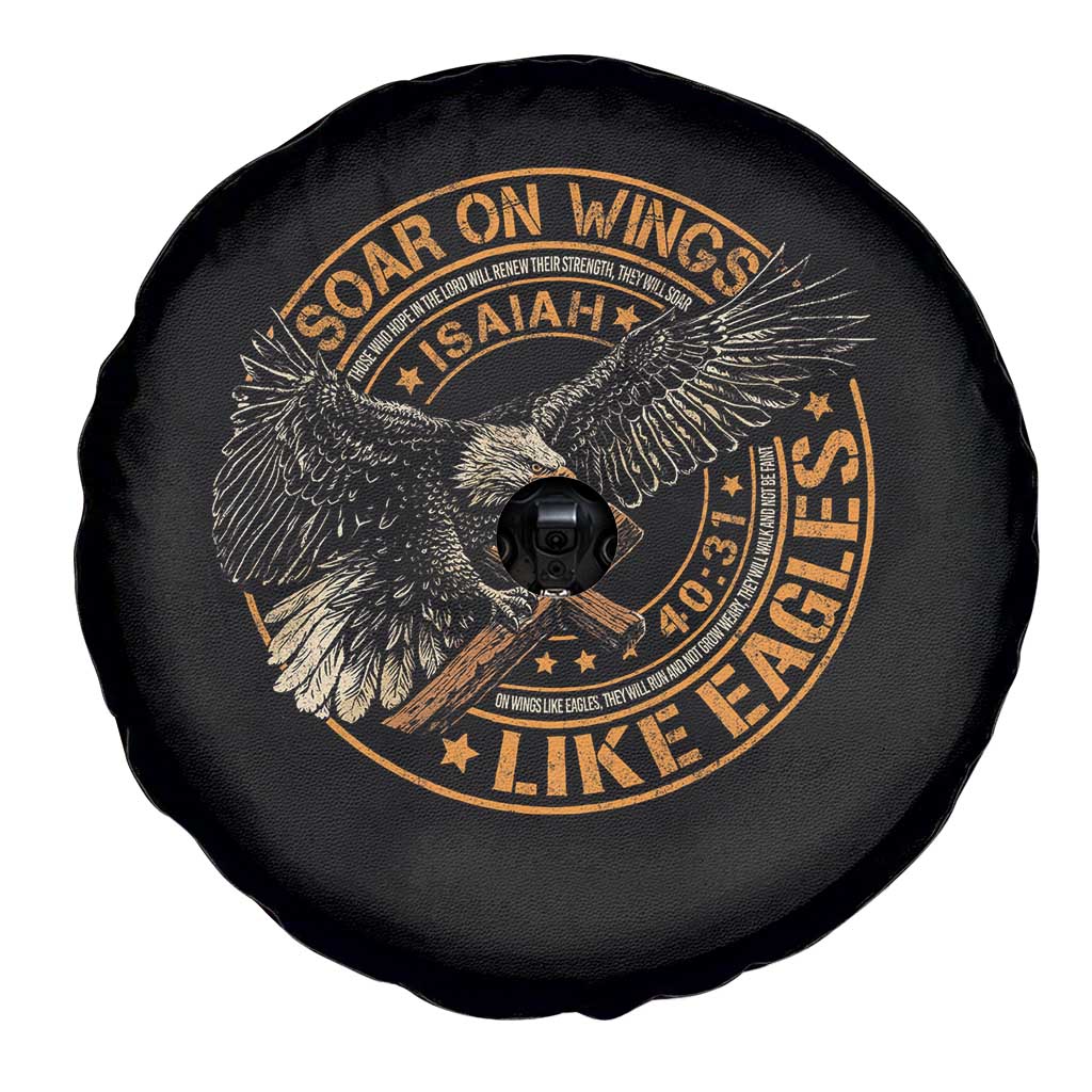 Soar On Wings Like Eagles Christian Spare Tire Cover Isaiah 40 31 Bible Verse TS11 Print Your Wear
