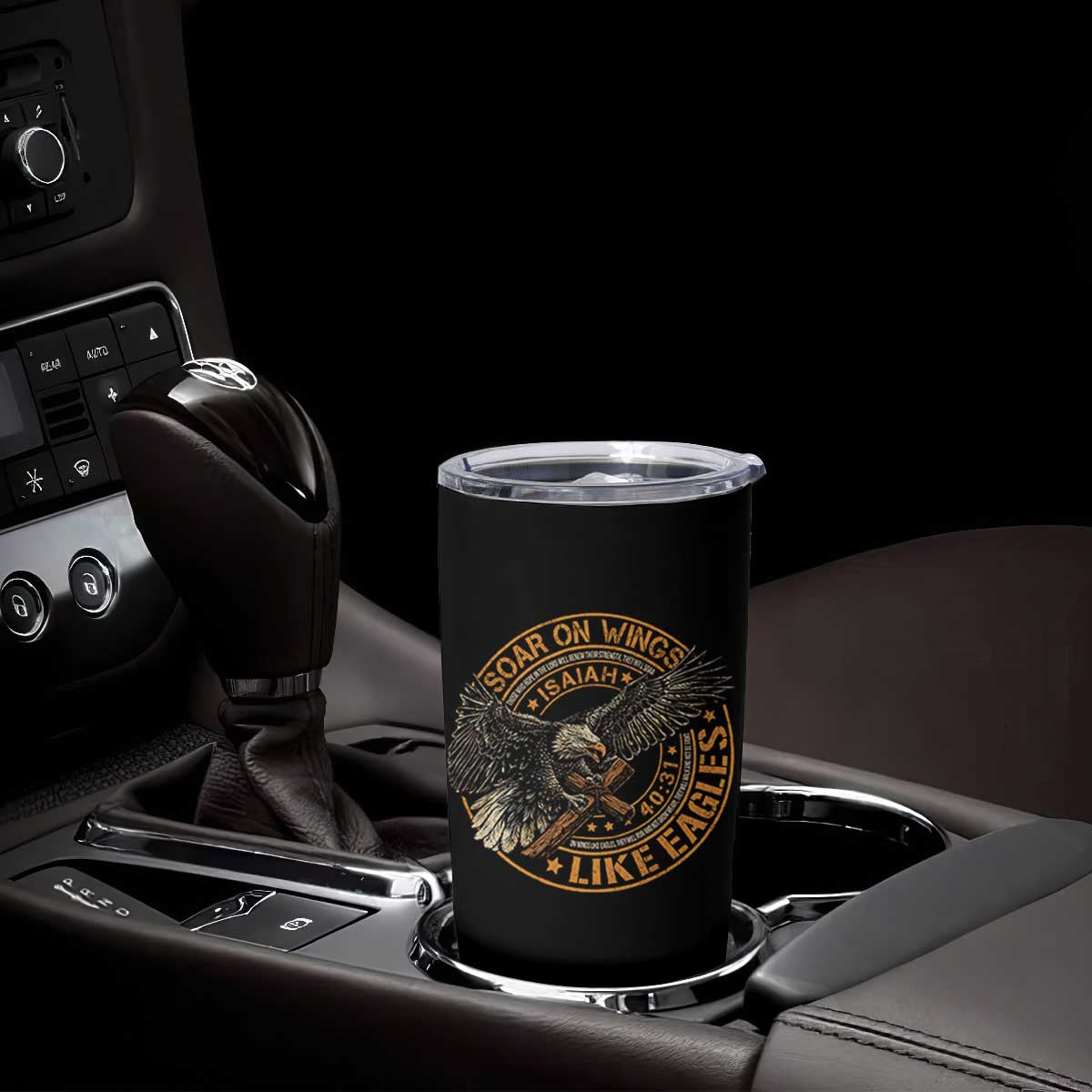 Soar On Wings Like Eagles Christian Tumbler Cup Isaiah 40 31 Bible Verse TS11 Print Your Wear