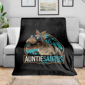 Auntiesaurus Funny Dinosaur Aunt Throw Blanket Family Matching TS11 Print Your Wear