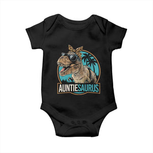 Auntiesaurus Funny Dinosaur Aunt Baby Onesie Family Matching TS11 Black Print Your Wear
