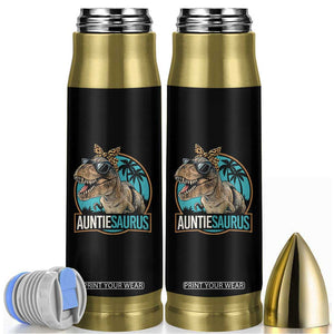 Auntiesaurus Funny Dinosaur Aunt Bullet Tumbler Family Matching TS11 Black Print Your Wear