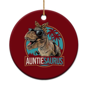 Auntiesaurus Funny Dinosaur Aunt Ceramic Ornament Family Matching TS11 1pc Red Print Your Wear