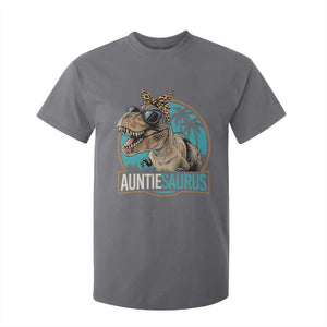 Auntiesaurus Funny Dinosaur Aunt T Shirt For Kid Family Matching TS11 Charcoal Print Your Wear