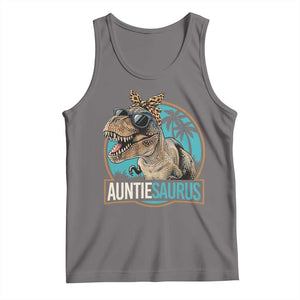 Auntiesaurus Funny Dinosaur Aunt Tank Top Family Matching TS11 Deep Heather Print Your Wear