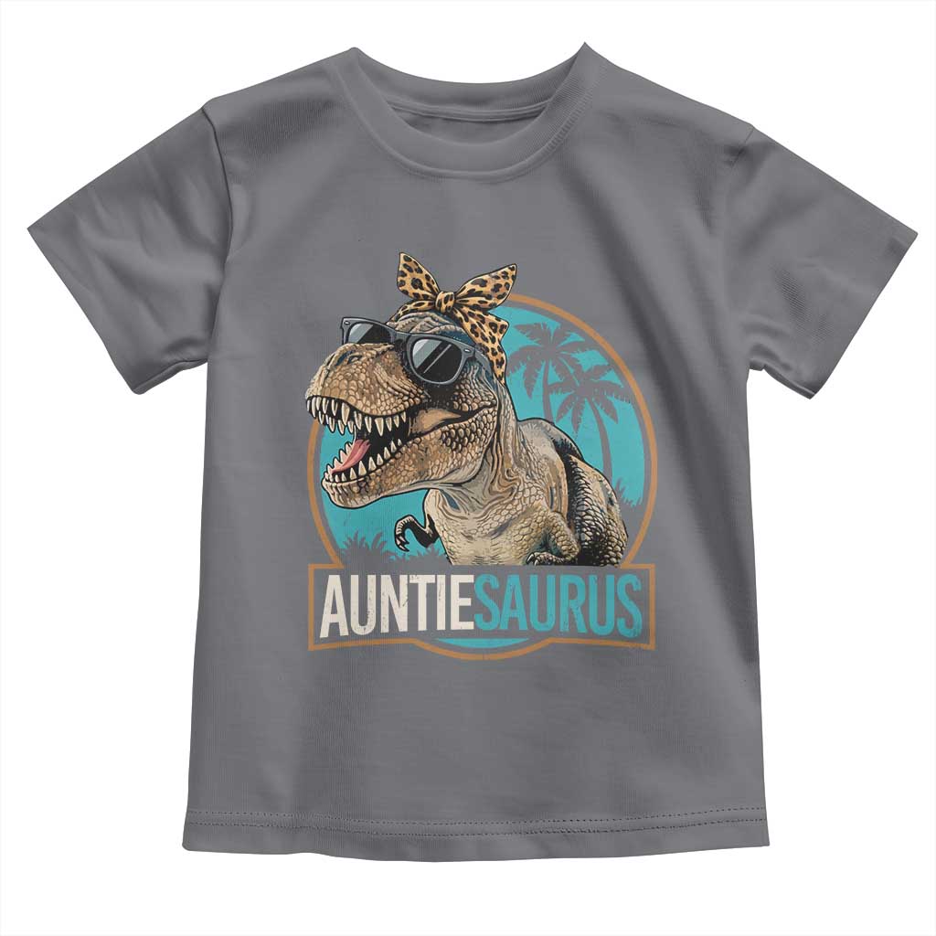 Auntiesaurus Funny Dinosaur Aunt Toddler T Shirt Family Matching TS11 Charcoal Print Your Wear