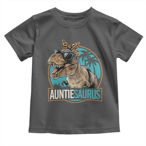Auntiesaurus Funny Dinosaur Aunt Toddler T Shirt Family Matching TS11 Dark Heather Print Your Wear