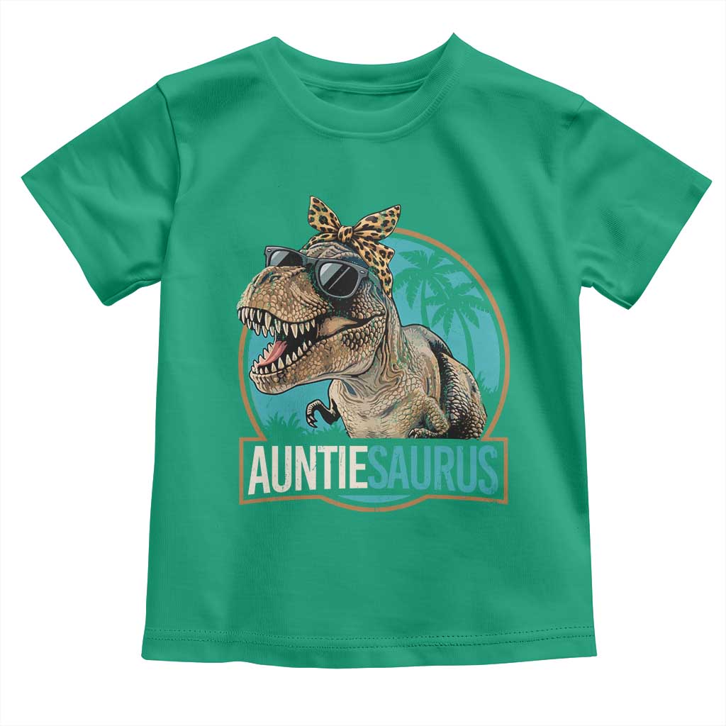 Auntiesaurus Funny Dinosaur Aunt Toddler T Shirt Family Matching TS11 Irish Green Print Your Wear