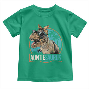 Auntiesaurus Funny Dinosaur Aunt Toddler T Shirt Family Matching TS11 Irish Green Print Your Wear
