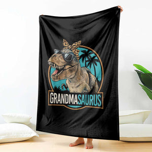 Grandmasaurus Funny Dinosaur Grandma Throw Blanket Family Matching TS11 Print Your Wear