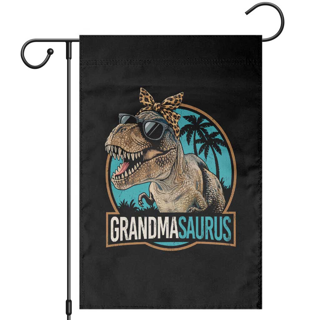 Grandmasaurus Funny Dinosaur Grandma Garden Flag Family Matching TS11 Black Print Your Wear