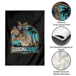 Grandmasaurus Funny Dinosaur Grandma Garden Flag Family Matching TS11 Print Your Wear