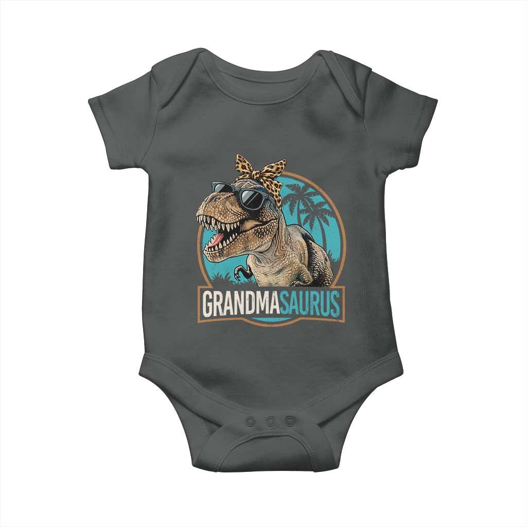 Grandmasaurus Funny Dinosaur Grandma Baby Onesie Family Matching TS11 Dark Heather Print Your Wear