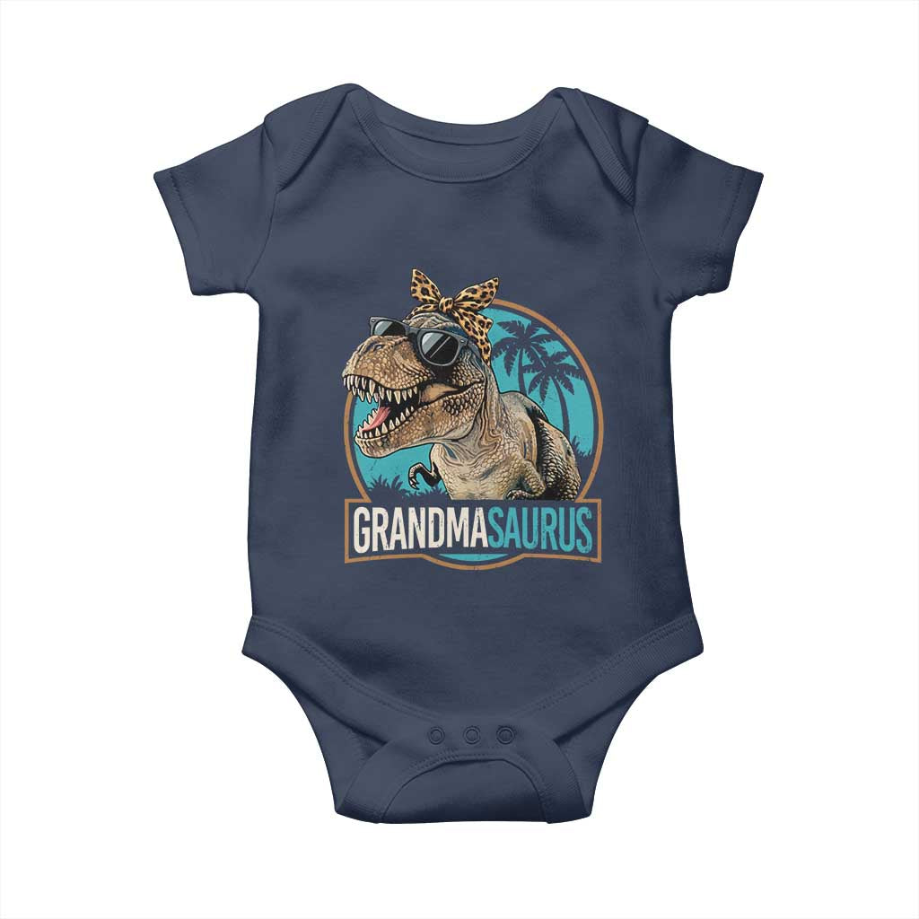 Grandmasaurus Funny Dinosaur Grandma Baby Onesie Family Matching TS11 Navy Print Your Wear
