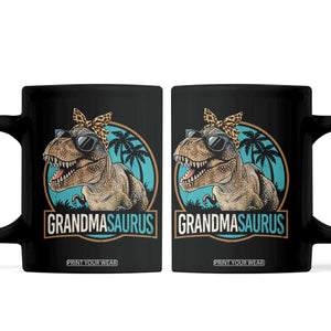Grandmasaurus Funny Dinosaur Grandma Coffee Mug Family Matching TS11 Black Print Your Wear
