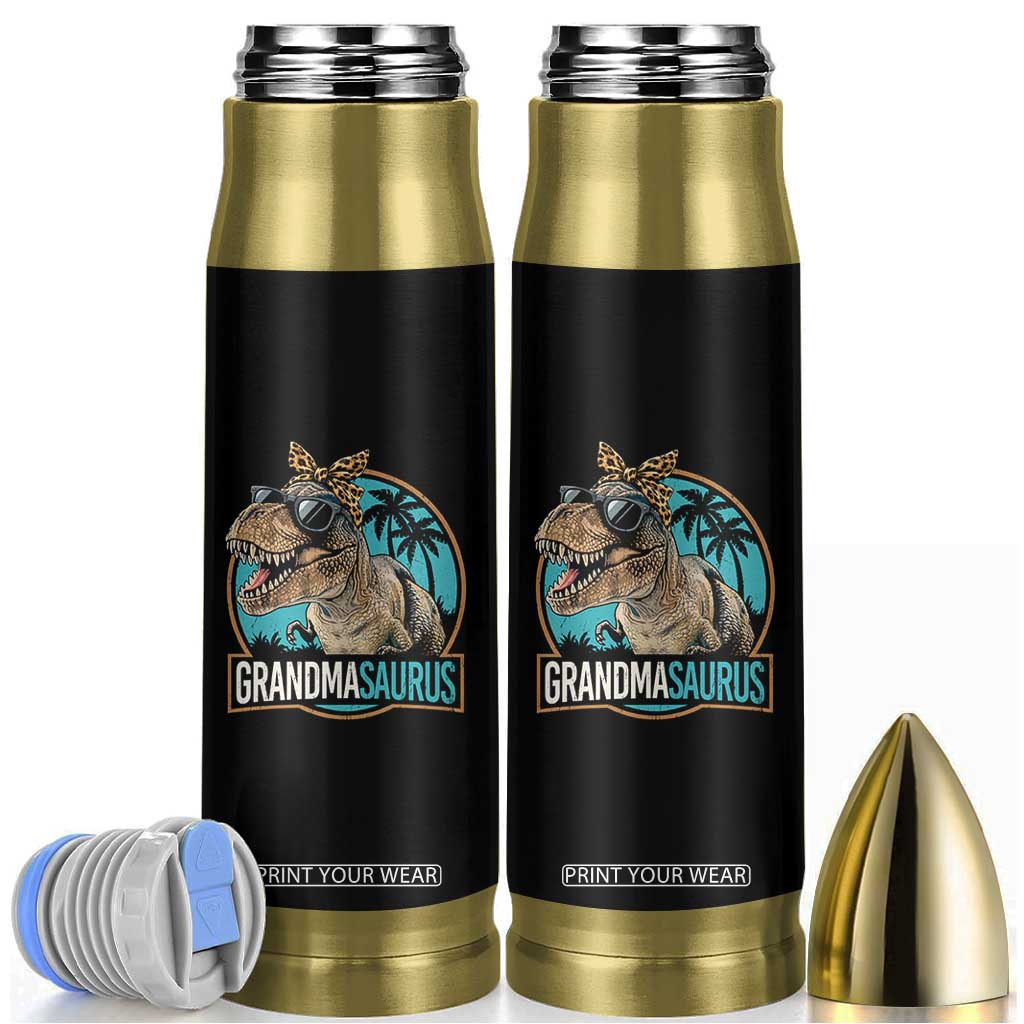 Grandmasaurus Funny Dinosaur Grandma Bullet Tumbler Family Matching TS11 Black Print Your Wear