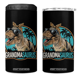 Grandmasaurus Funny Dinosaur Grandma 4 in 1 Can Cooler Tumbler Family Matching TS11 One Size: 16 oz Black Print Your Wear
