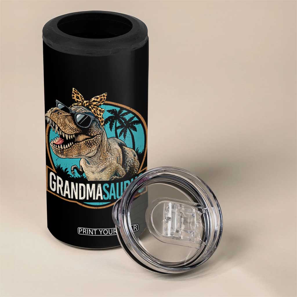 Grandmasaurus Funny Dinosaur Grandma 4 in 1 Can Cooler Tumbler Family Matching TS11 Print Your Wear