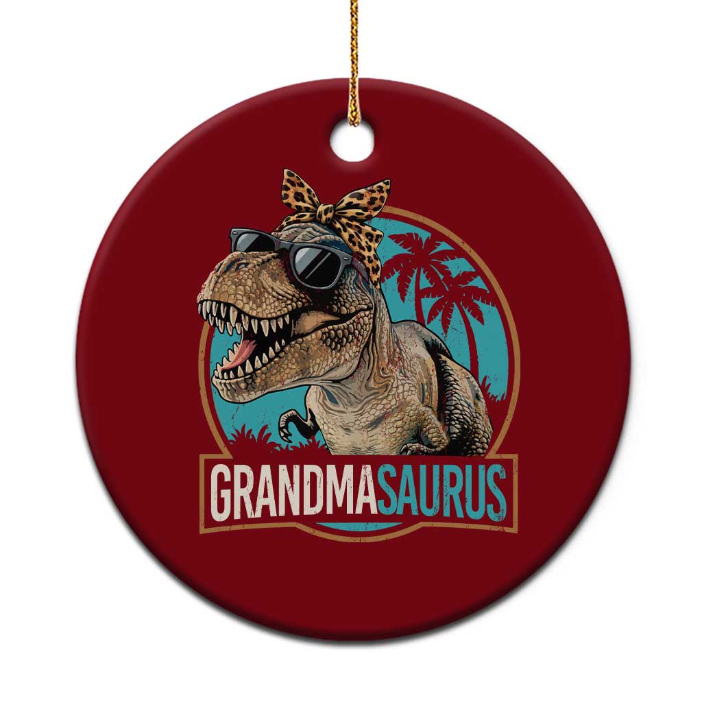Grandmasaurus Funny Dinosaur Grandma Ceramic Ornament Family Matching TS11 1pc Red Print Your Wear