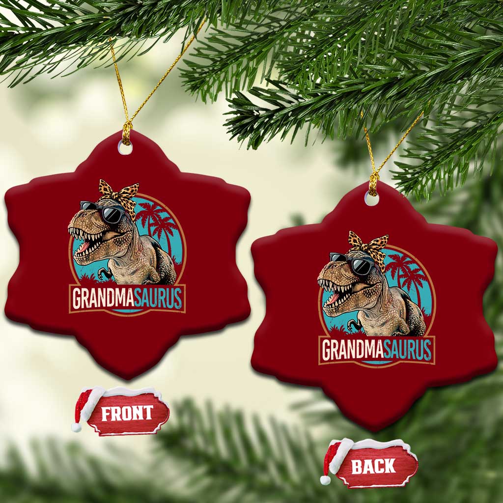 Grandmasaurus Funny Dinosaur Grandma Ceramic Ornament Family Matching TS11 Print Your Wear