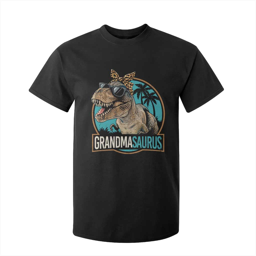 Grandmasaurus Funny Dinosaur Grandma T Shirt For Kid Family Matching TS11 Black Print Your Wear