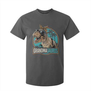 Grandmasaurus Funny Dinosaur Grandma T Shirt For Kid Family Matching TS11 Dark Heather Print Your Wear