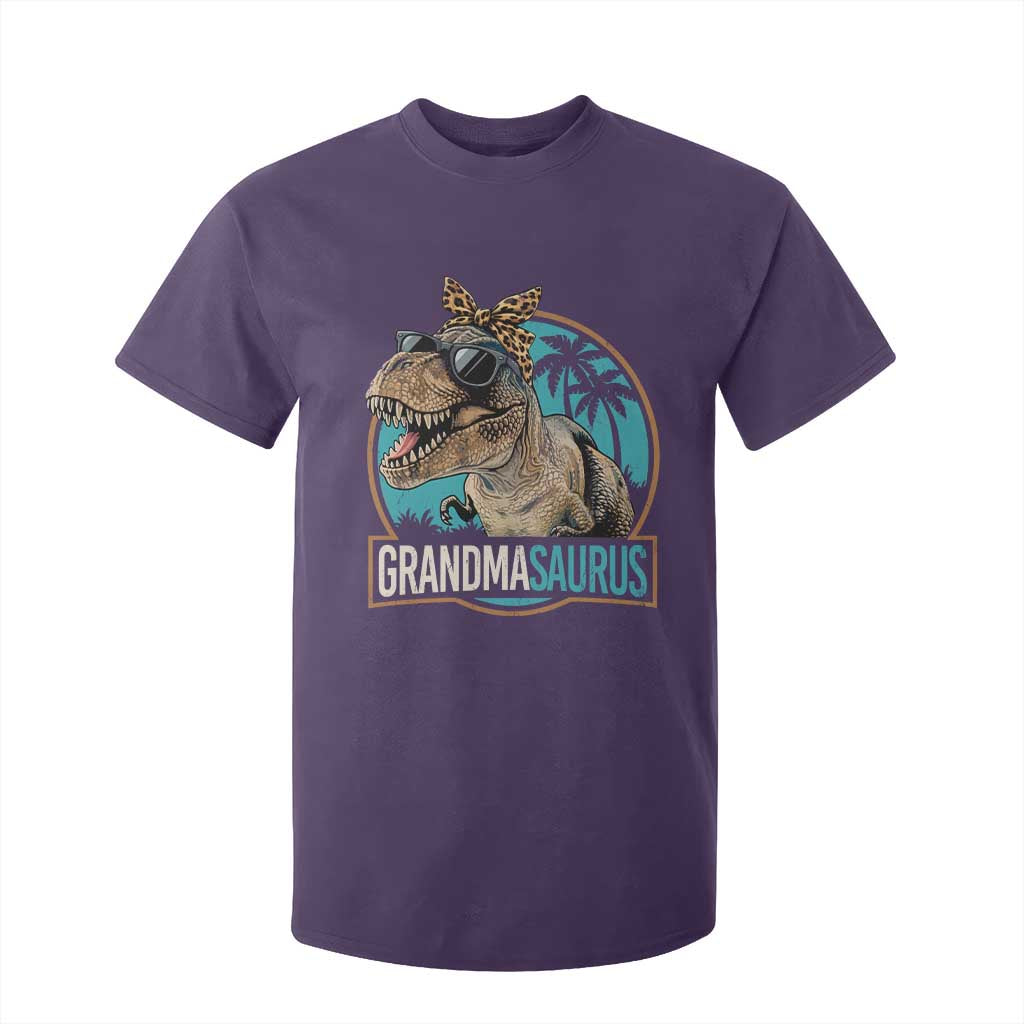 Grandmasaurus Funny Dinosaur Grandma T Shirt For Kid Family Matching TS11 Purple Print Your Wear
