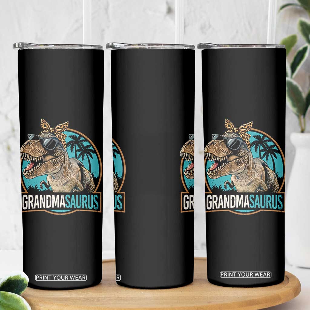 Grandmasaurus Funny Dinosaur Grandma Skinny Tumbler Family Matching TS11 Print Your Wear
