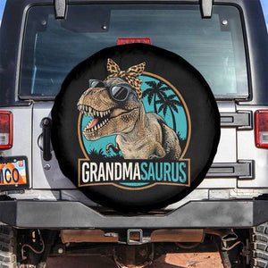 Grandmasaurus Funny Dinosaur Grandma Spare Tire Cover Family Matching TS11 No hole Black Print Your Wear
