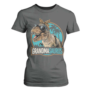 Grandmasaurus Funny Dinosaur Grandma T Shirt For Women Family Matching TS11 Dark Heather Print Your Wear