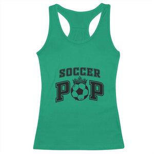 Soccer Pop Racerback Tank Top Football Family Matching Team Player Father's Day TS11 Irish Green Print Your Wear