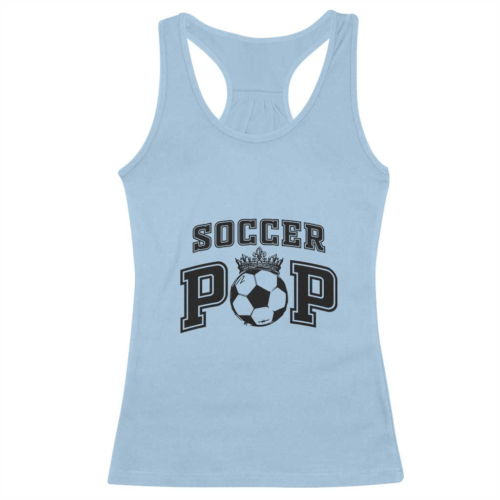 Soccer Pop Racerback Tank Top Football Family Matching Team Player Father's Day TS11 Light Blue Print Your Wear