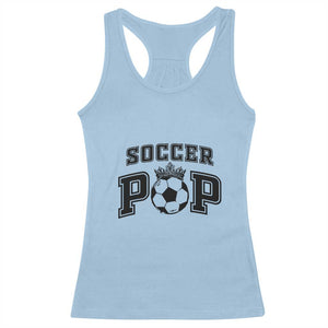 Soccer Pop Racerback Tank Top Football Family Matching Team Player Father's Day TS11 Light Blue Print Your Wear