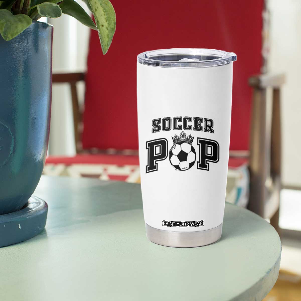 Soccer Pop Tumbler Cup Football Family Matching Team Player Father's Day TS11 Print Your Wear