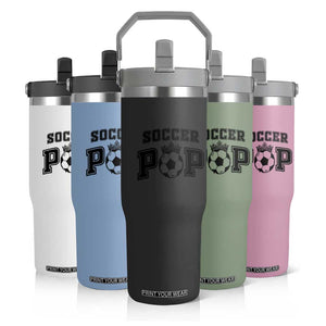 Soccer Pop Flip Straw Tumbler Football Family Matching Team Player Father's Day TS11 Print Your Wear