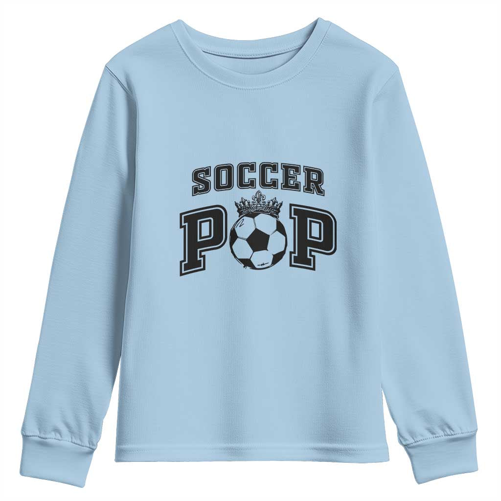 Soccer Pop Youth Sweatshirt Football Family Matching Team Player Father's Day TS11 Light Blue Print Your Wear