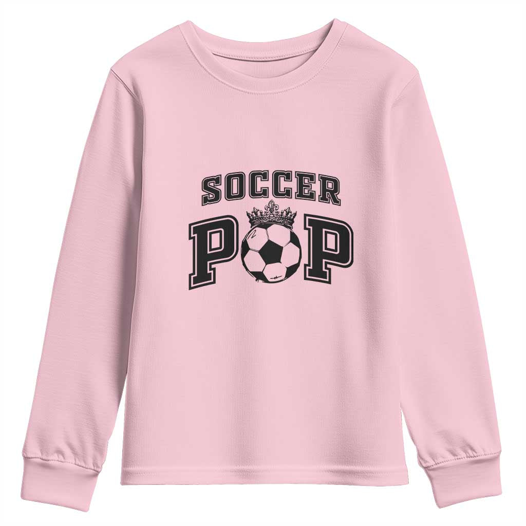 Soccer Pop Youth Sweatshirt Football Family Matching Team Player Father's Day TS11 Light Pink Print Your Wear