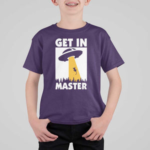Funny Alien Cat T Shirt For Kid Get In Master Aliens Extraterrestrial TS11 Purple Print Your Wear