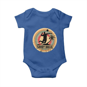 Beach Volleyball Baby Onesie Sandy Balls Team Player Volleyball Coach TS11 Royal Blue Print Your Wear